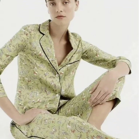 Like New, 10, J Crew Collection Drake Horseback Rider Silk Pajama Top - Picture 1 of 4